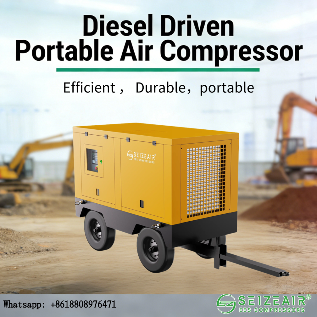 diesel driven portable air compressor
